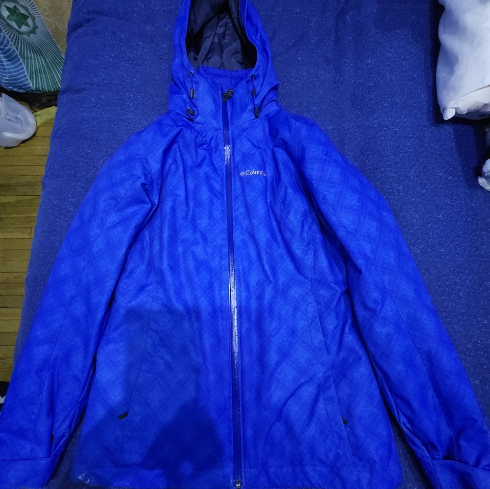 Columbia omniheat Size SWinter jacket removable hood and jacket Royal Blue